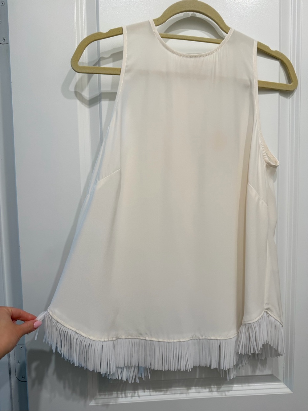 Marie Oliver Paige Fringe Tank 100% Silk
